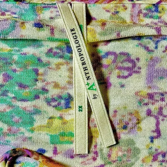 Anthropologie Colorful Floral Embroidered Tunic Boho Top - Picture 6 of 9